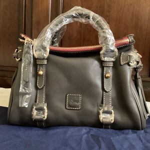 Dooney and Bourke Florentine Satchel Mini, Charcoal.